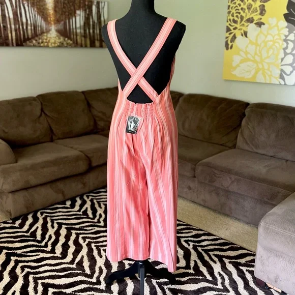 Forever 21 Striped Jumpsuit Size Small NWT - Picture 3 of 11